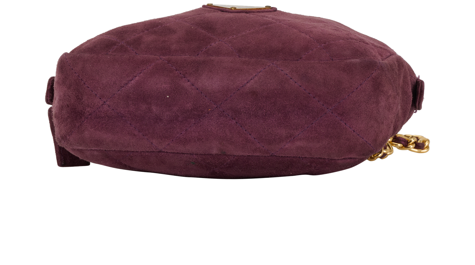 Quilted Shoulder Bag, &pound;630, Handbags, Purple, Suede, Top view